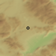 Shaded relief of the 53 km around Drépanon, drawn from the GMTED2010 grid