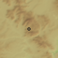 Shaded relief of the 53 km around Galatiní, drawn from the GMTED2010 grid