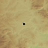 Shaded relief of the 53 km around Grevená, drawn from the GMTED2010 grid