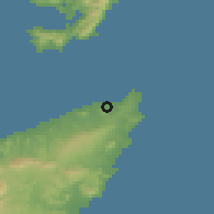 Shaded relief of the 54 km around Ialisós, drawn from the GMTED2010 grid