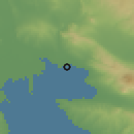 Shaded relief of the 53 km around Kalokhórion, drawn from the GMTED2010 grid
