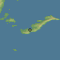 Shaded relief of the 54 km around Kamárion, drawn from the GMTED2010 grid