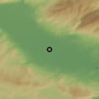 Shaded relief of the 53 km around Káto Kamíla, drawn from the GMTED2010 grid