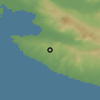 Shaded relief of the 53 km around Káto Skholárion, drawn from the GMTED2010 grid