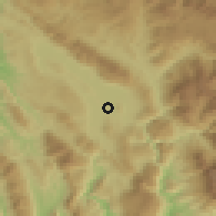 Shaded relief of the 53 km around Katsikás, drawn from the GMTED2010 grid