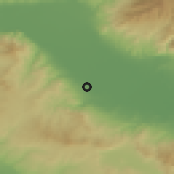 Shaded relief of the 53 km around Ámbeloi, drawn from the GMTED2010 grid