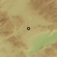 Shaded relief of the 53 km around Koíla, drawn from the GMTED2010 grid
