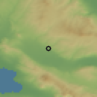 Shaded relief of the 53 km around Kolkhikón, drawn from the GMTED2010 grid