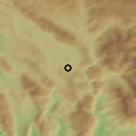 Shaded relief of the 53 km around Koutselión, drawn from the GMTED2010 grid