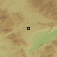 Shaded relief of the 53 km around Kozáni, drawn from the GMTED2010 grid