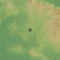 Shaded relief of the 53 km around Kristóni, drawn from the GMTED2010 grid