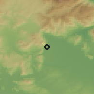 Shaded relief of the 53 km around Kritíri, drawn from the GMTED2010 grid