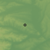 Shaded relief of the 53 km around Lagós, drawn from the GMTED2010 grid