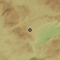 Shaded relief of the 53 km around Leukopiyí, drawn from the GMTED2010 grid