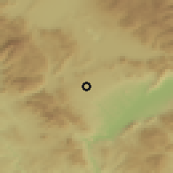 Shaded relief of the 53 km around Leukóvrisi, drawn from the GMTED2010 grid