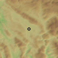 Shaded relief of the 53 km around Anatolí, drawn from the GMTED2010 grid