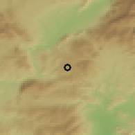 Shaded relief of the 53 km around Livaderón, drawn from the GMTED2010 grid