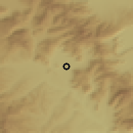 Shaded relief of the 53 km around Maurokhóri, drawn from the GMTED2010 grid