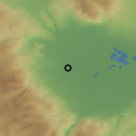 Shaded relief of the 53 km around Angelokhórion, drawn from the GMTED2010 grid