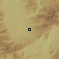 Shaded relief of the 53 km around Melíti, drawn from the GMTED2010 grid