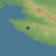 Shaded relief of the 53 km around Mesimérion, drawn from the GMTED2010 grid