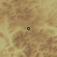 Shaded relief of the 53 km around Métsovon, drawn from the GMTED2010 grid
