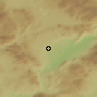 Shaded relief of the 53 km around Áno Kómi, drawn from the GMTED2010 grid