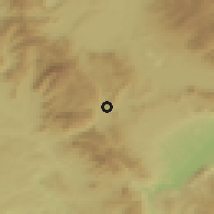 Shaded relief of the 53 km around Néa Kharauyí, drawn from the GMTED2010 grid