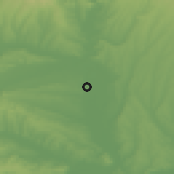 Shaded relief of the 53 km around Néa Víssa, drawn from the GMTED2010 grid