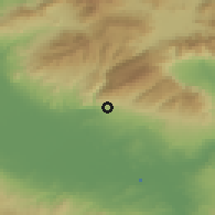 Shaded relief of the 53 km around Néon Soúlion, drawn from the GMTED2010 grid