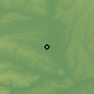 Shaded relief of the 53 km around Orestiás, drawn from the GMTED2010 grid