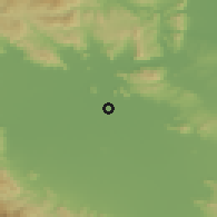 Shaded relief of the 53 km around Palamás, drawn from the GMTED2010 grid