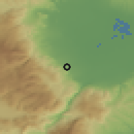 Shaded relief of the 53 km around Patrís, drawn from the GMTED2010 grid