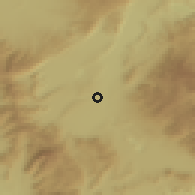 Shaded relief of the 53 km around Perdíkkas, drawn from the GMTED2010 grid
