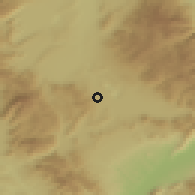 Shaded relief of the 53 km around Pontokómi, drawn from the GMTED2010 grid