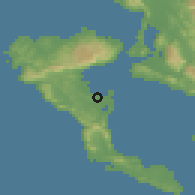 Shaded relief of the 53 km around Potamós, drawn from the GMTED2010 grid