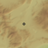 Shaded relief of the 53 km around Ptolemaís, drawn from the GMTED2010 grid