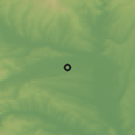 Shaded relief of the 53 km around Rízia, drawn from the GMTED2010 grid