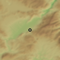 Shaded relief of the 53 km around Sérvia, drawn from the GMTED2010 grid