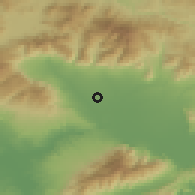 Shaded relief of the 53 km around Sitagroí, drawn from the GMTED2010 grid