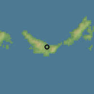 Shaded relief of the 54 km around Skópelos, drawn from the GMTED2010 grid
