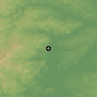 Shaded relief of the 53 km around Souflíon, drawn from the GMTED2010 grid