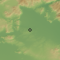 Shaded relief of the 53 km around Terpsithéa, drawn from the GMTED2010 grid