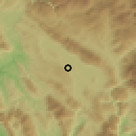 Shaded relief of the 53 km around Tsiflikópoulon, drawn from the GMTED2010 grid