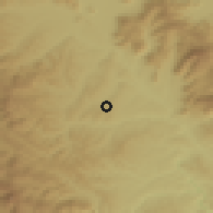 Shaded relief of the 53 km around Tsotílion, drawn from the GMTED2010 grid