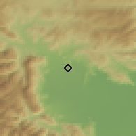 Shaded relief of the 53 km around Vasilikí, drawn from the GMTED2010 grid