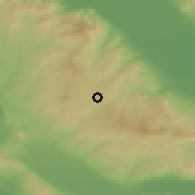 Shaded relief of the 53 km around Xilópolis, drawn from the GMTED2010 grid