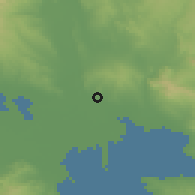 Shaded relief of the 53 km around Yéfira, drawn from the GMTED2010 grid