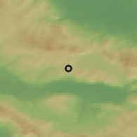 Shaded relief of the 53 km around Askós, drawn from the GMTED2010 grid