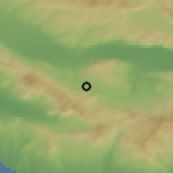 Shaded relief of the 53 km around Zanklivérion, drawn from the GMTED2010 grid